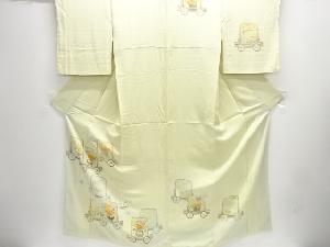 御所車に花古典柄訪問着